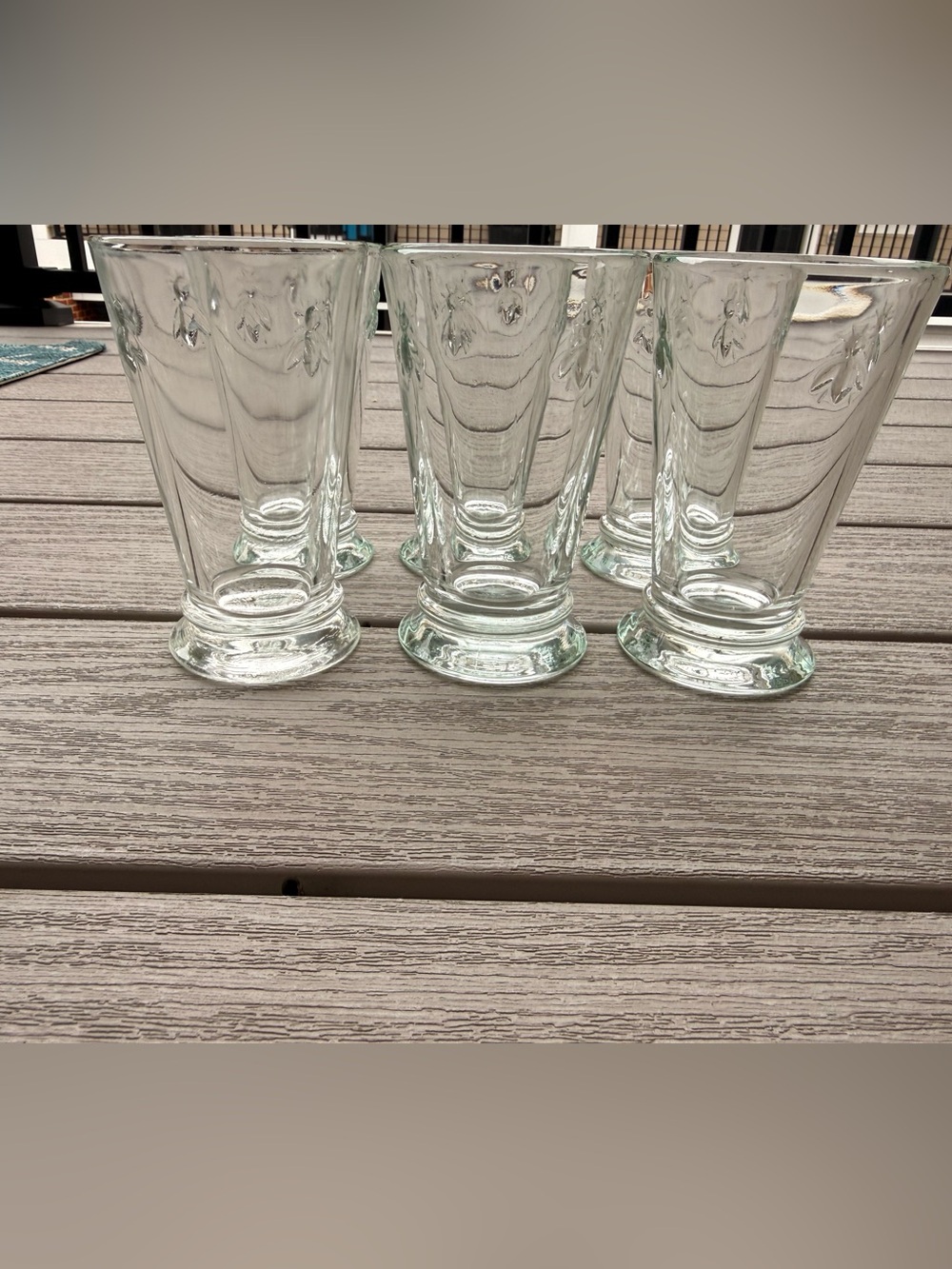 La Rochere Bee Tall Tumblers Glasses Set of 6 French Glassware